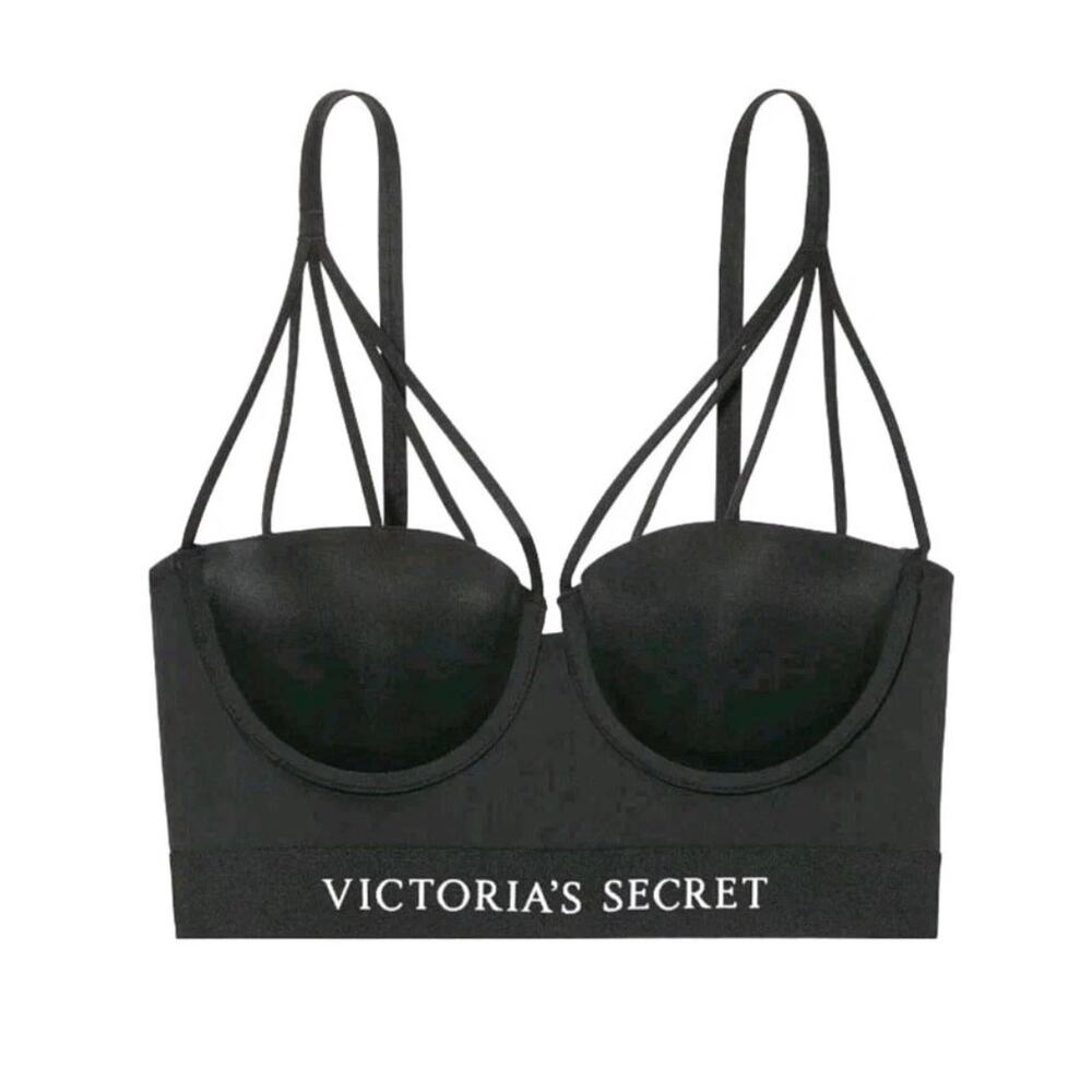 Victoria's Secret x Balmain Limited-edition Strappy Longline Bra Black Size 34B